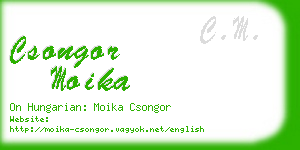 csongor moika business card